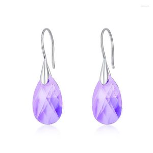 Dangle Earrings Jewelry Stud 925 Fashion Ladies Versatile Shiny Crystal Multi-color Wholesale Silver