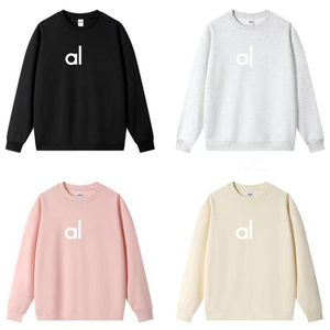 AL Women's Yoga Outfit Perfectly Oversized Sweatshirts Sweater Loose Long Sleeve Crop Top Fitness Workout Crew Neck Blouse Gym LL