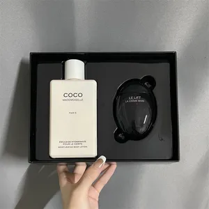 New Other Makeup Set Hand Care Cream 50ml Black Color Mademoiselle Emulsion Hydratante Pour Le Corps Moisturizing Body Lotion 200ml Christmas Gift Set With Box Stock