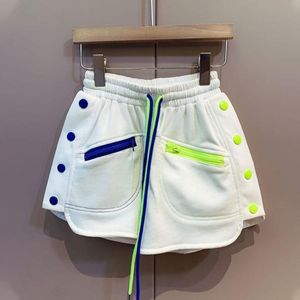 Shorts baby pojkar kläder sommar casual barn bomull elastiska midja byxor småbarn barn längd fast färg 230412