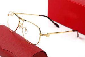 retro Sunglasses Frames eyewear accessories Oval Full clear gold eyeglass Men women luxury designer eye Twist legs double nose bridge glass