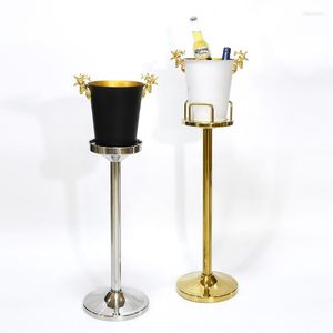 Decorative Figurines Commercial Iron Plating Process Wine Bucket Stand Champagne Cooler Ice Holder For Bar Tool