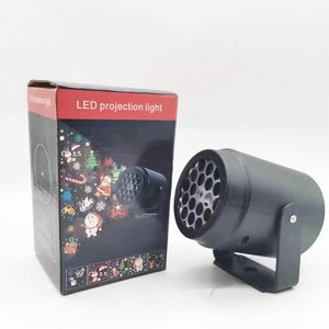 led Snow projection Lights 16 pattern Christmas decorative lights colorful rotating holiday projection lights