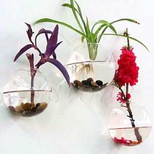 Vasen Blumen Pflanzenständer Hängevase Hydroponic Ball Transparent Klarglas Rund Terrarium Container Home Hochzeit Garten Decor P230411