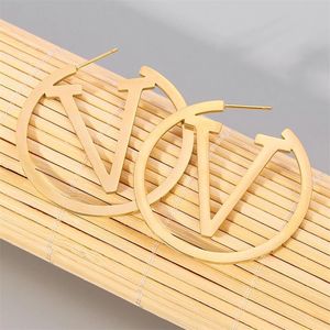 Simple 4cm gold Charm earrings designer earring for women Lady Girls hoop earring set designer jewelry earring Party Headwear gold earrings Luxury jewelry