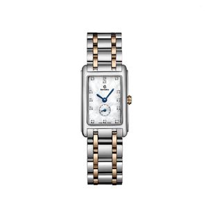 Fashion Diamond Watch Watch Kwarc Ruch Watch Watch Damskie Ultra Thin Watch Gold Stael Stael Case Oryginalne zapięcie Symulowane swobodne zegarek Montre de Luxe