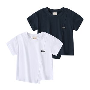 Футболка для футболок моды футболка для мальчиков Хлопковая летняя сумочка лучшая детская футболка 230412