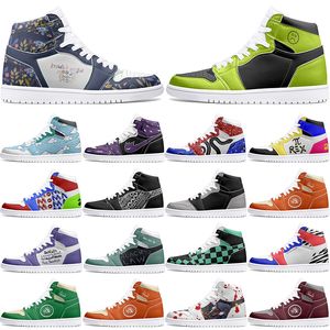 nuovo inverno Scarpe personalizzate 1s Scarpe fai da te Scarpe da basket smorzamento maschi 1 donna 1 Hsome Anime Scarpe sportive con caratteri personalizzati Scarpe da esterno