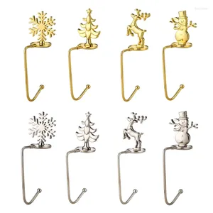 Hooks Christmas Ornament Hook Gold Silver Metal Hanging For Xmas