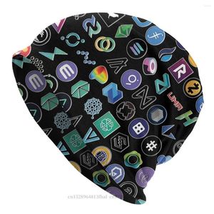 Berretti Cappello Crypto Logos 3D Su Nero Cappellini moda per uomo Donna Criptovaluta Skullies Berretti da sci Cappelli con cuffia in cotone