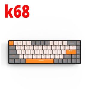 Keyboards 68 keys K68 Wireless Mechanical 24GBT50 Bluetooth Gaming for Computer PC Laptop swap USB 230412