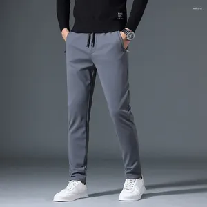 Men's Pants Men High Quality Korean Fashion Mens Clothing Casual Light Business Elastic And Knitted Bottom