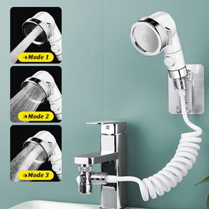 handheld shower wall mount Basin Faucet Adapter Head Set Adjustable Water Tap Diverter Sprayer Kitchen Sink Splitter Extend he 230411