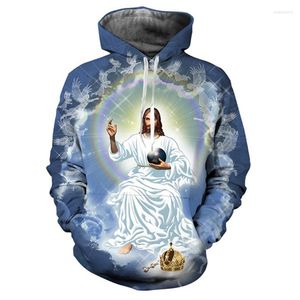 Hoodies masculinos Jesus Keanu segurando 3D por toda