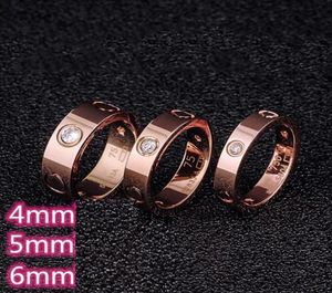 18K Gold Love Ring Titanium Steel Banding Brand Rings For Mull Men Men Luxo Silver Rose Loles de parafuso Jóias SHI2073952