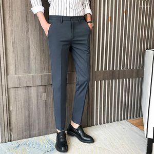 Abiti da uomo 2023 Uomo Primavera Estate Tinta unita Slim Fit Pantaloni Business Casual Abito formale maschile Pantaloni dritti O348