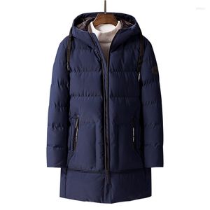 Mężczyzny Down 4xl Winter Mens Jackets Płaszcze grube Parka Men 2023 Hood Parkas zamek błyskawiczny z ciepłym płaszczem z kieszeni -20 stopni na długi styl