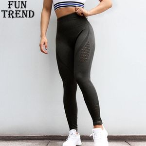 Yoga Outfits Solid Pants High Waist Elastic Sport Leggings Women Fitness Running Training Seamless Sports Wear