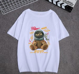 M67VB Designer T Shirt Women Summer Short Rleeve Space Bear Print Men Tshirt Tee Męskie ubrania