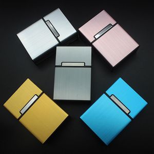 Colorful Aluminium Plastic Cigarette Case House Herb Tobacco Spice Miller Storage Box Portable Magnet Flip Cover Stash Cases Innovative Smoking Holder Container
