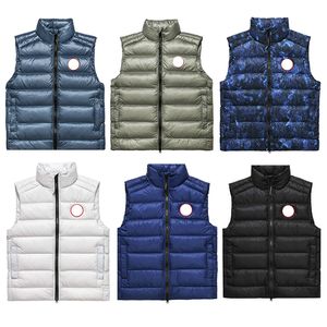 6 cores roupas de grife de alta qualidade Canadá Crofton Mens Gilets White Duck Down Jacket Outwear Body Warmer Womens Vest Lady Coletes Highend Winter Body Warmers XS-XXL