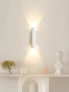 Vägglampa LED Full Spectrum Eye Potection Designer French Cream Style vardagsrum Bakgrund Ljus sovrum atmosfär lampor
