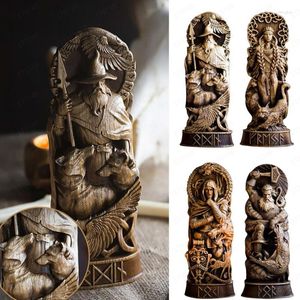 Decorazioni da giardino Freyja Statue Freya Norse Gods Carving Altar Heathen Asatru Viking God Goddes Scultura Pantheon scandinavo Resina