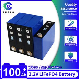 4/8/16/32PCS 3.2V LifePO4バッテリー100AHグレードA充電式ソーラーバッテリーDIY LifePO4セルパックRVゴルフカートヨット