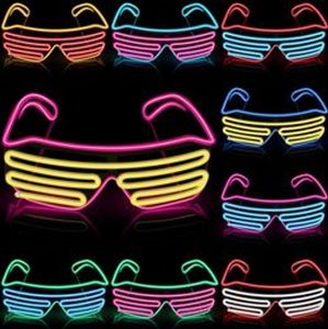 Świecające okulary LED Gafas Luminous Bril Neon Christmas Glow Okulary przeciwsłoneczne migające lekkie szkło do imprezowych zapasów