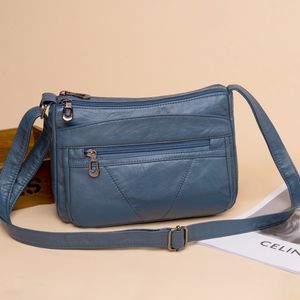 Kvällspåsar högkvalitativa mjuka läder kvinnliga väskor trender axelväska lyxig designer handväska plånböcker för kvinnlig klassisk crossbody sac 230412