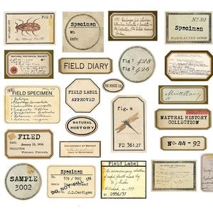 GREST PALATO 1PACK Vintage Words Sticker Diy Scrapbooking Scrapbooking Junk Junk Journ Decorative Stickers