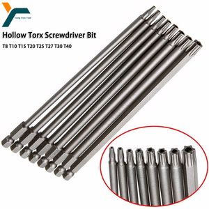 Screwdrivers 8Pcs Torx Screwdriver Bit 1/4'' Shank Hex Wind Drill Head 150mm 200mm Screw Wrench Magnetic Star T8 T10 T15 T20 T25 T27 T30 T40 230412