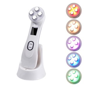 Face Massager RF Radio Frequency Face Lifting Machine EMS Microcurrent Skin Firm Massager LED Pon Rejuvenation Beauty Device 230411