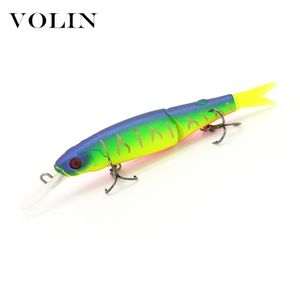 Baits Lures VOLIN 1pc 65mm 7.5g Hard Minnow Fishing Bait Artificial Lure Swimbait with Spare Tail magallon jointed Bait for pike perch 230412