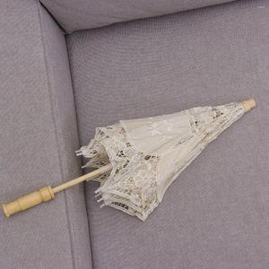 Umbrellas Lace Umbrella Handmade Cotton Craft Pography Prop Wedding Decor Diameter 60cm (Beige) For Women