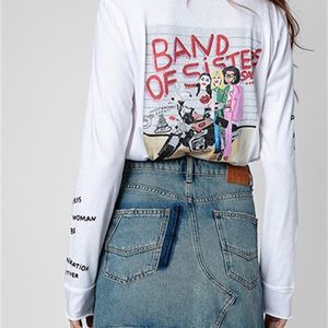 Women s T Shirt Letter Graphic T Shirts Woman Summer Long Sleeves Cotton Cozy Tee Shirt Femme Casual Vintage Rock Punk Tshirts Top Clothes 230411