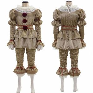 Máscara de halloween pano cosplay filme it pennywise máscara de látex de steven king capítulo dois trajes de palhaço adulto kids317h