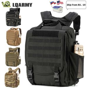 Molle Military Laptop Bag Tactical Messenger Backpack Backpack Fanny Belt Shouder Camping Outdoor Sports Exército Bag 230412