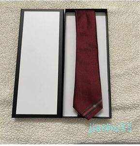 2023 Mens 실크 넥 타이 100% 슬림 좁은 폴카 점선 문자 Jacquard Woven Neckties 손으로 많은 스타일의 상자