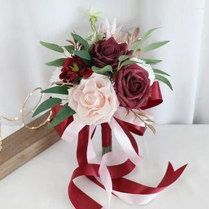 Wedding Flowers Bride Holding Bridesmaid Bridal Bouquet DD30314