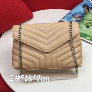 Designerskie torebki torebki loulou łańcuch crossbody torba prawdziwa skórzana pikowane torby komunikatory mody torebki damskie torebki klapka torebka duża pojemność hurtowa