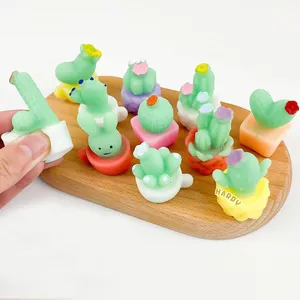 Squishies Mochi Giocattoli Squishy Pianta in vaso Cactus microcosmico Mini giocattoli antistress Premi in classe Regalo di compleanno Goodie Bag Stuffers