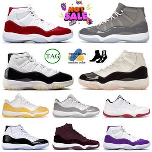 jordan 11 11s retro j11 jordans11 Top Designer Basketball Jumpman Shoes Sneakers Cherry Neapolitan Tour Yellow Men Women Trainers Sneakers 【code ：L】