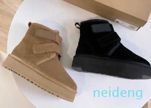 Nova moda clássica inverno quente neve designer w neumel plataforma bota para mulher mulheres couro curto grosso bottoms botas de pele de inverno sapatos australianos top