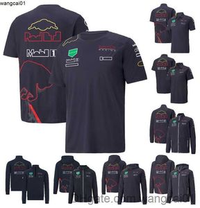 Koszulki T-shirty Męskie T-shirty F1 Team Polo koszule 2022 Letnie fani wyścigów na świeżym powietrzu Ekstre Extre Extre Sports-T-shirt Niestandardowy z kaptura F1 Zip UP 4123