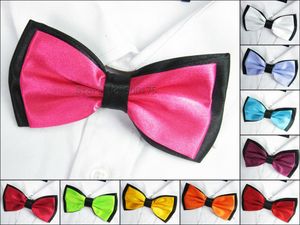 Bow-slipsar för manlig solid mönster Bowties Business Suite Shirt Cravate Wedding Plaid Tie Men's Gravatas Double-Layer Bowtie