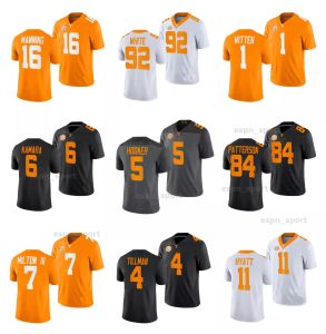 Tennessees Gönüllü Futbol Forması Koleji Hendon Hooker Peyton Manning Joe Milton III Alvin Kamara Jalin Hyatt Reggie Beyaz Cortarrelle Patterson S-4XL