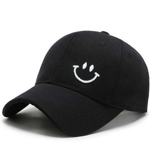 Ball Caps Smiley Fe Trucker Hat Washed Dad Hat für Männer Frauen Cute Baseball Caps Unstrukturiertes Lächeln Bestickter Hut P230412