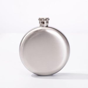 Hip Flasks Stainless Steel Flask Portable 5oz Outdoor Round Wine Pot Business Gift Mirror Finish Bottle