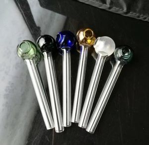 Rökande rör mini vattenpipa glas bongs färgglada metallformad blandad färg 10 cm rak potten